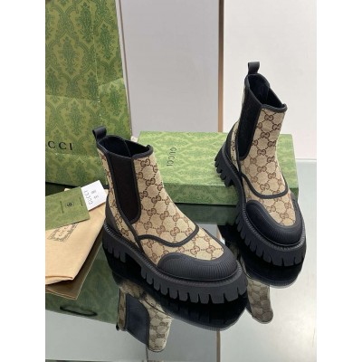 Gucci Ankle Boots in Original GG Canvas