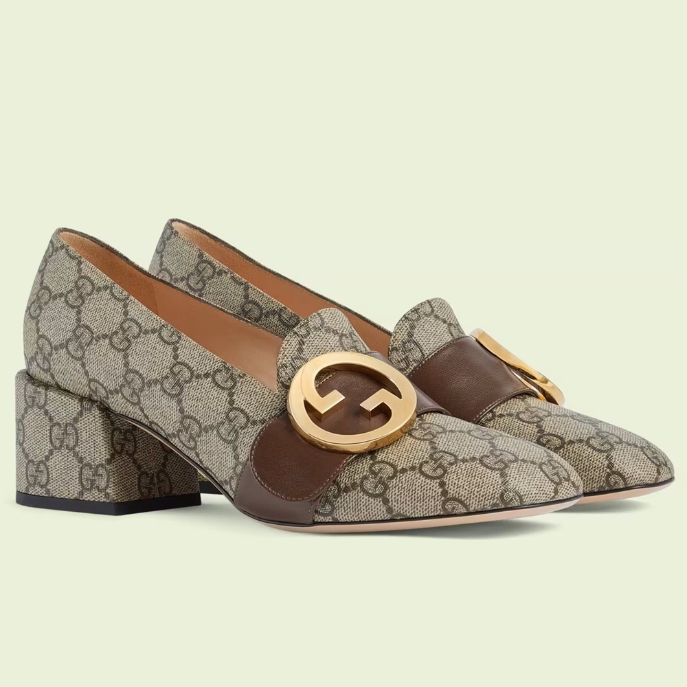 Gucci Blondie Pumps 55mm in GG Supreme Canvas