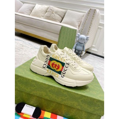 Gucci Men Rhyton Sneakers with Gucci Vintage logo