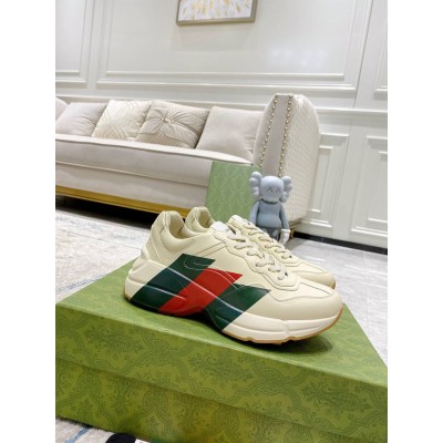 Gucci Men Rhyton Sneakers with Web Print