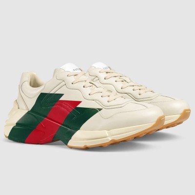 Gucci Men Rhyton Sneakers with Web Print