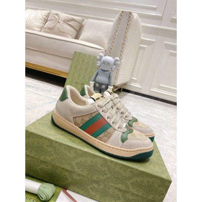 Gucci Men Screener Sneakers with Green Details