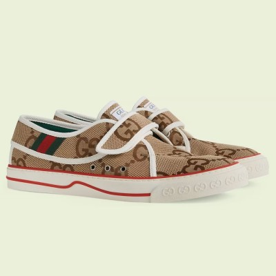 Gucci Men Tennis 1977 Jumbo GG Sneakers with Velcro Closure