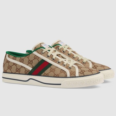 Gucci Men Tennis 1977 Sneakers in Beige GG canvas