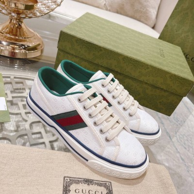 Gucci Men Tennis 1977 Sneakers in White GG Fabric