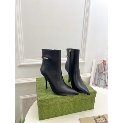 Gucci Signoria Ankle Boots in Black Leather