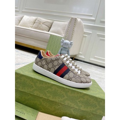 Gucci Women Ace GG Supreme Sneakers with Web