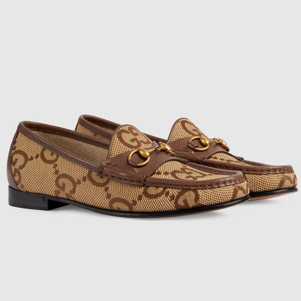 Gucci Women Horsebit 1953 Loafers in Maxi GG canvas