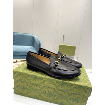 Gucci Women Jordaan Loafers in Black Leather