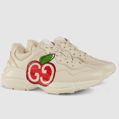 Gucci Women Rhyton Sneakers with GG Apple Print