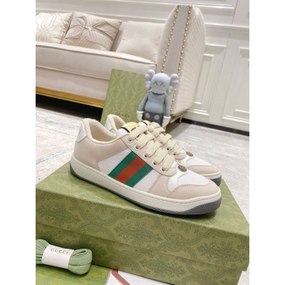 Gucci Women Screener Sneakers in Leather and Nylon