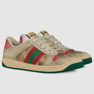 Gucci Women Screener Sneakers with Pink Details